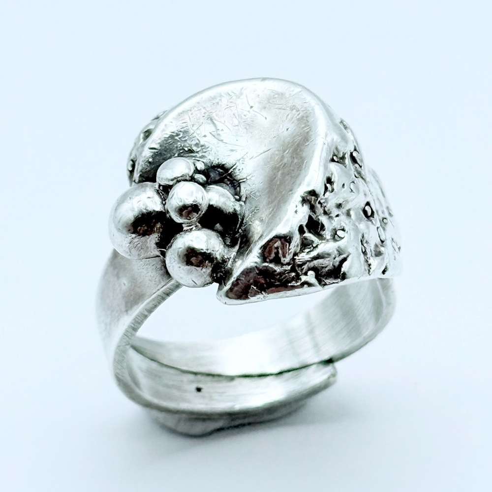 Finland Modernist Sterling Silver Ring - Vintage 1972 Sten & Laine Scandinavian